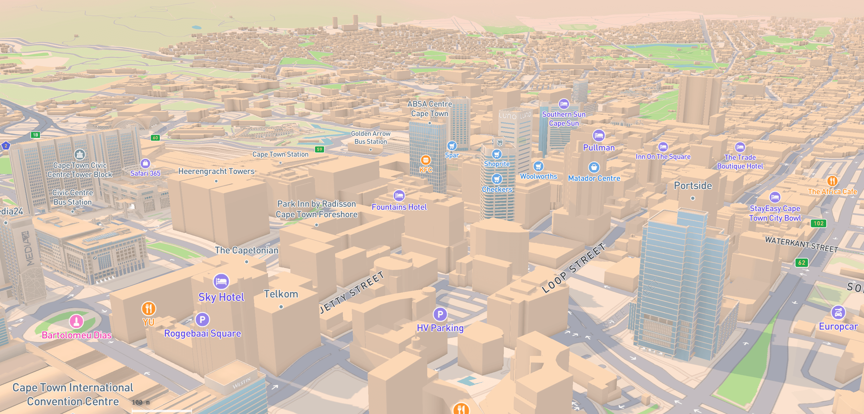 TerraGrid warm terrain map view